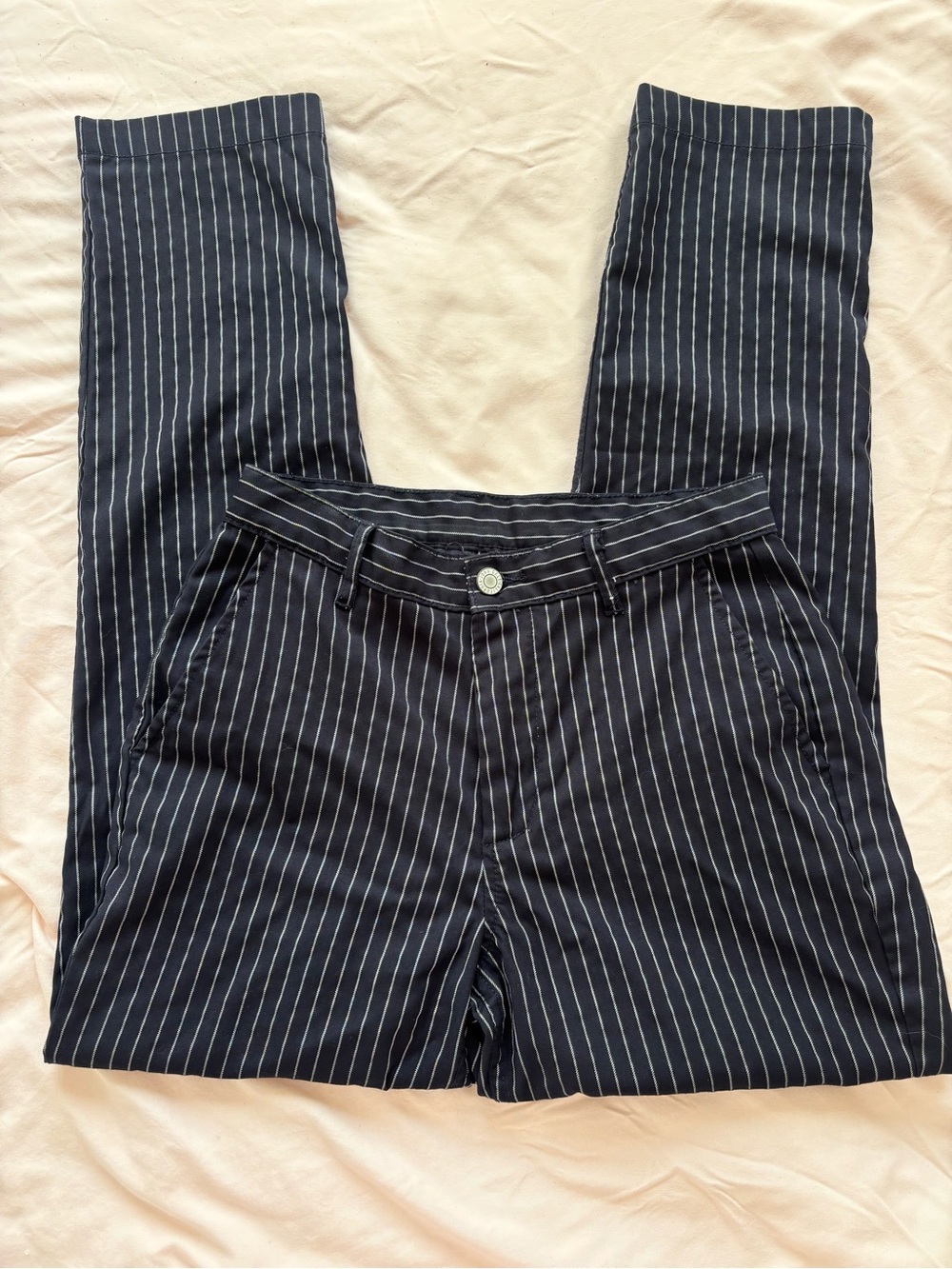 John Galt pinstrip navy pants
